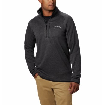 Columbia Canyon Point Half-Zip Fleece, Pullover Negros Para Hombre | 826537-ULT